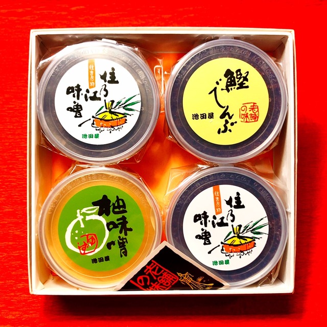 ギフト-4 住乃江味噌×2 ・柚子味噌・鰹でんぶ