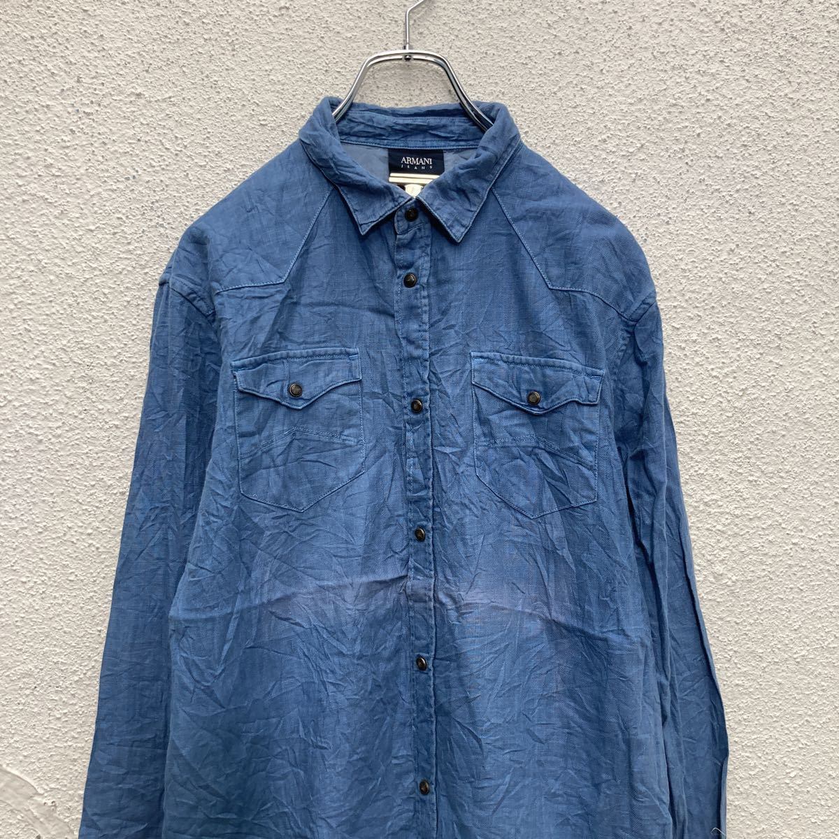ARMANI　JEANS　S デニム　長袖シャツ　アルマーニ　ジーンズ アルマーニのデニムシャツ アルマーニ ジーンズ ARMANI JEANS デニム