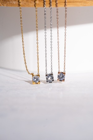 square one stone necklace