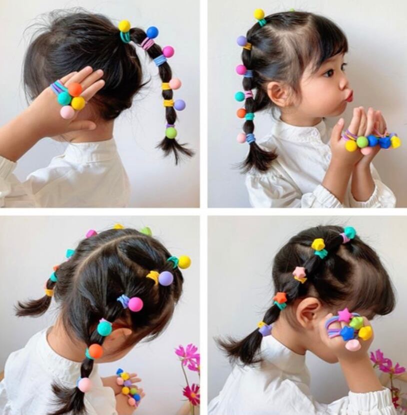 カラフル ヘアゴム 100本 キッズ キャンディー パステル ハンドメイド  