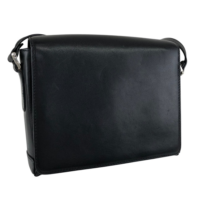 CELINE セリーヌ ショルダーバッグ ブラック シルバー ガンチーニ レザー vintage ヴィンテージ オールド zrwxe4