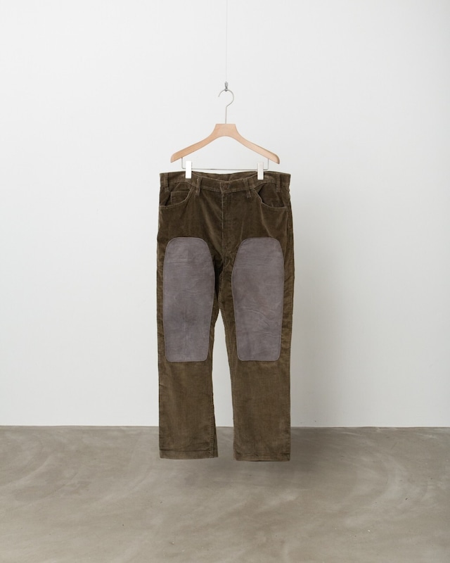 ~1980s vintage ”Levi's” 509 suede leather patched corduroy trousers