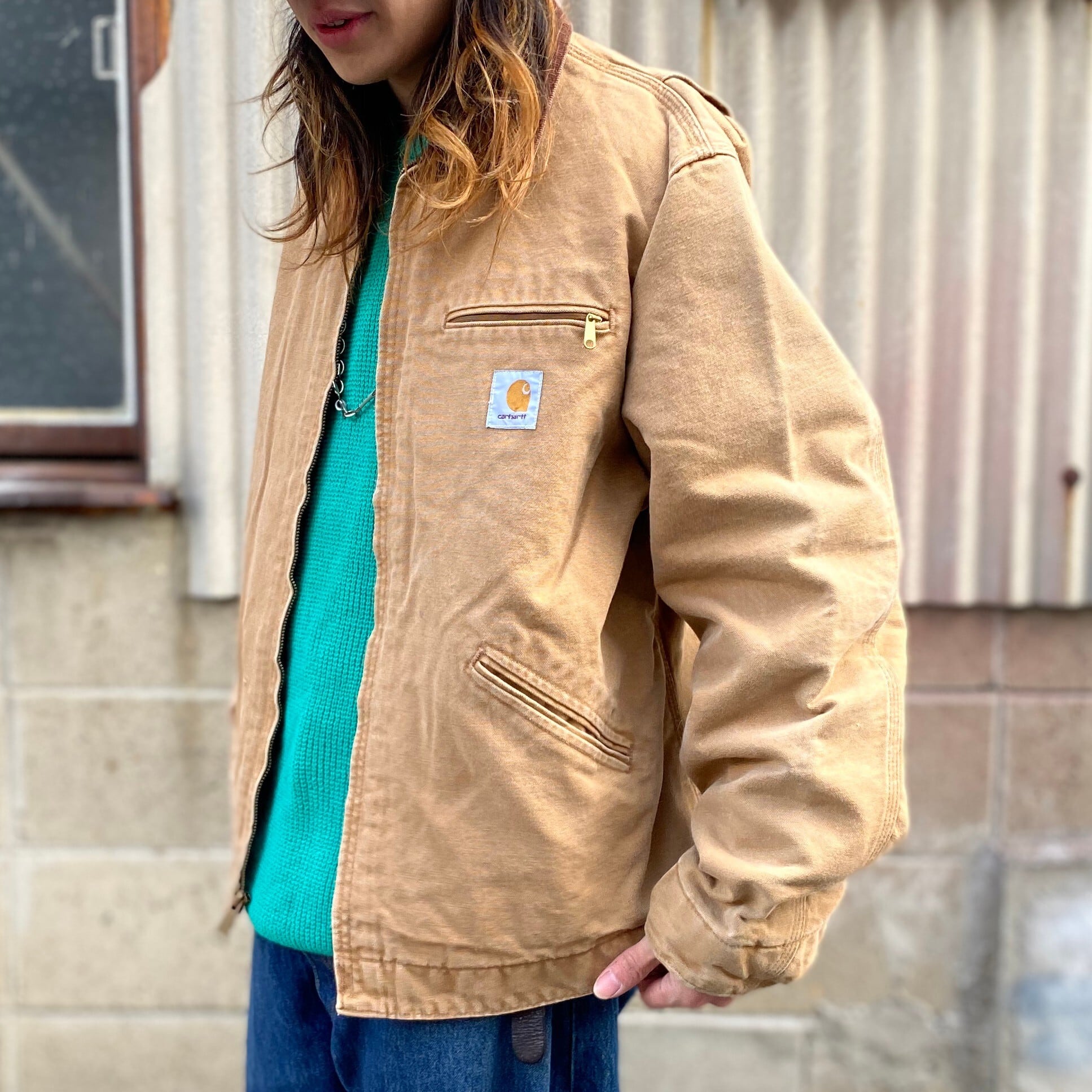 希少USA製 80s Carhartt デトロイトジャケット NAVY ネイビー