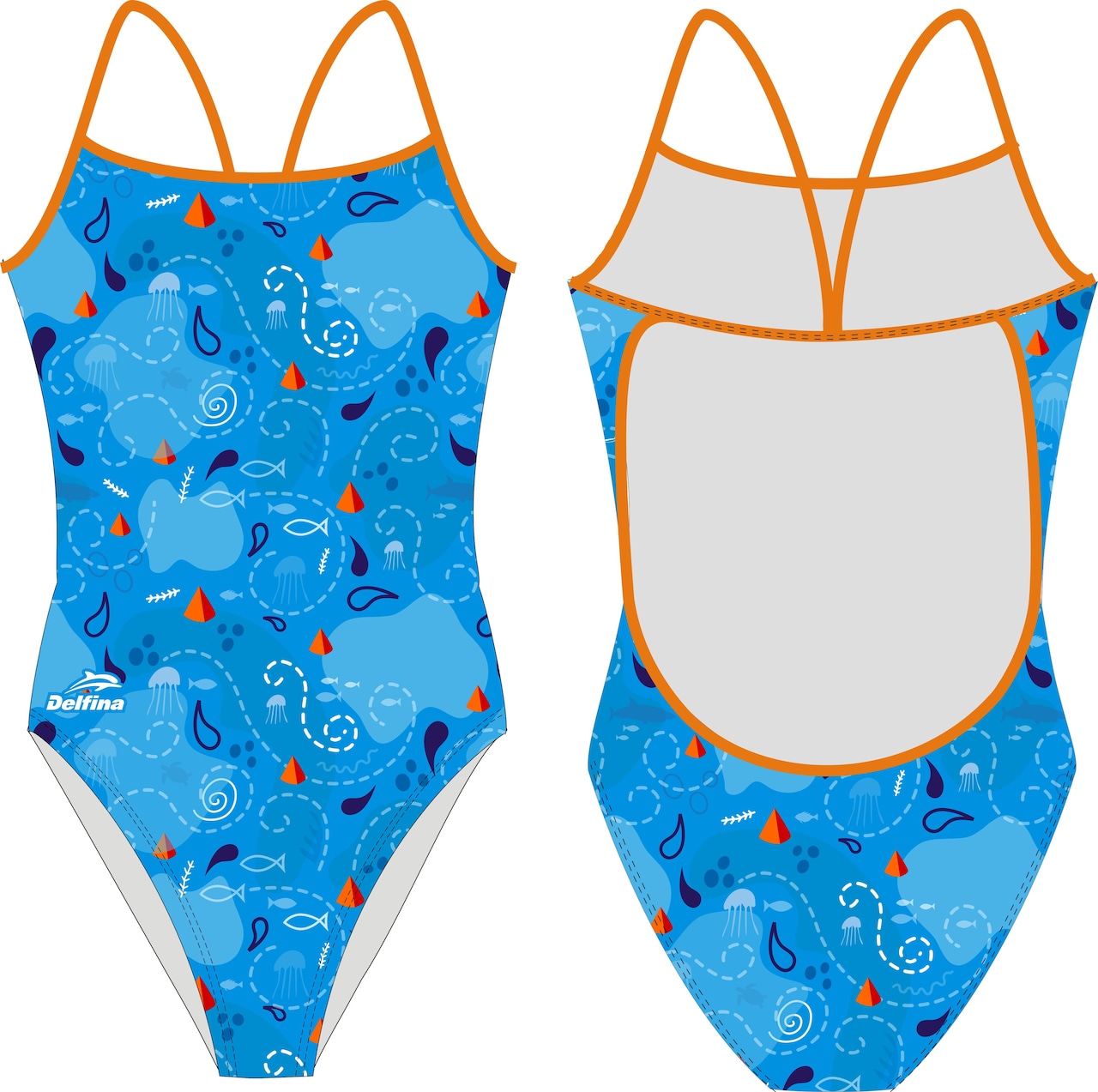 Delfina - Ocean Route Light back Swimsuit