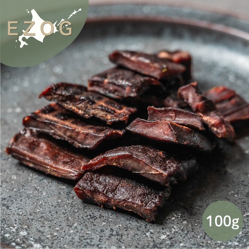 【送料無料】【やわらか】【食いつき抜群】エゾ鹿肉プレミアム生ジャーキー（大）１００g×３個セット