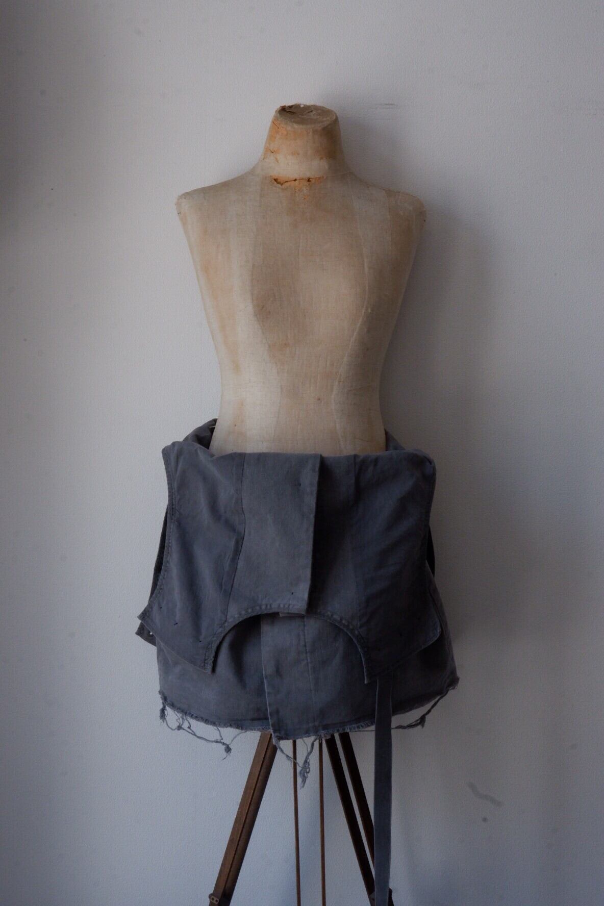 Fujimoto Overdyed Wrap Vest (BLACK) | sieni -Online Store- Fujimoto Overdyed Wrap Vest (BLACK) | sieni -Online Store-