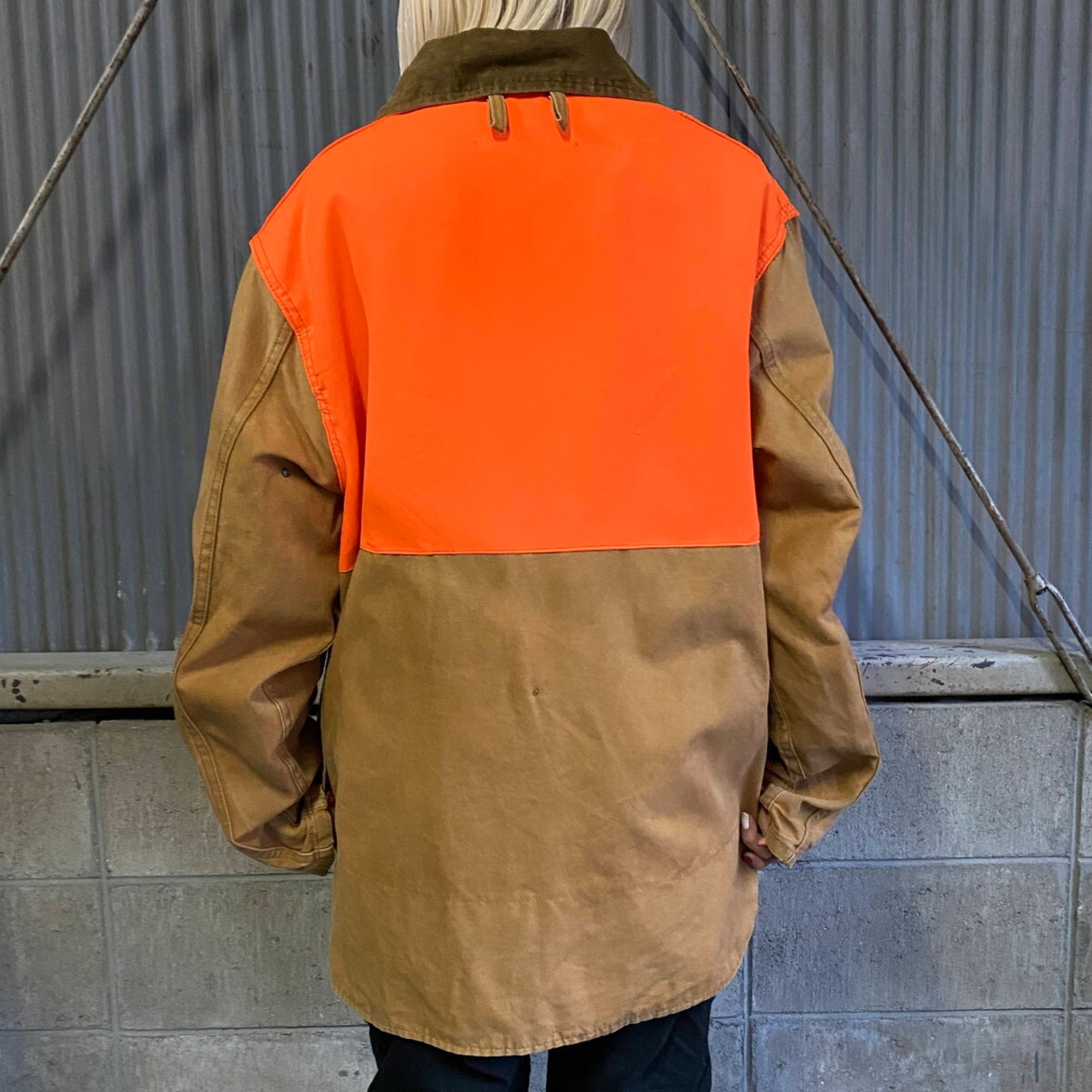 80年代 USA製 SAFTBAK ダック地 ハンティングジャケット メンズL 古着 