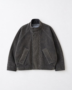 VOAAOV FLOCKING DENIM Oversize Blouson OLIVE