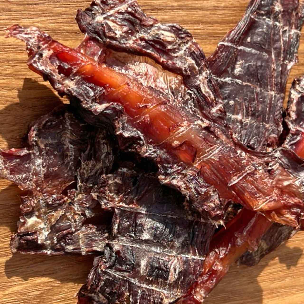 鹿肉すじジャーキー 50g 滋賀県産 手作り 犬のおやつ 無添加 ジャーキー Wanfood Bulan Wanfood B