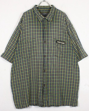 【Caka act2】 "PELLE PELLE" Checkered Pattern Loose Cotton S/S Shirt