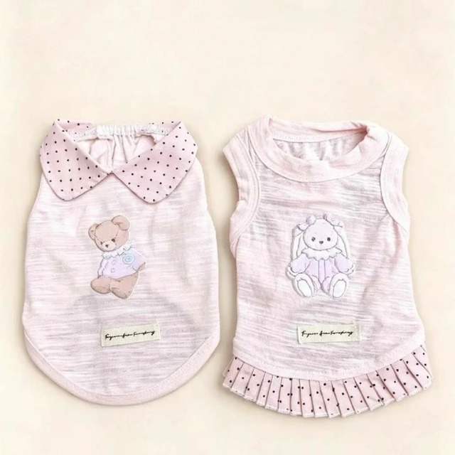 teddy & bunny tank dress set