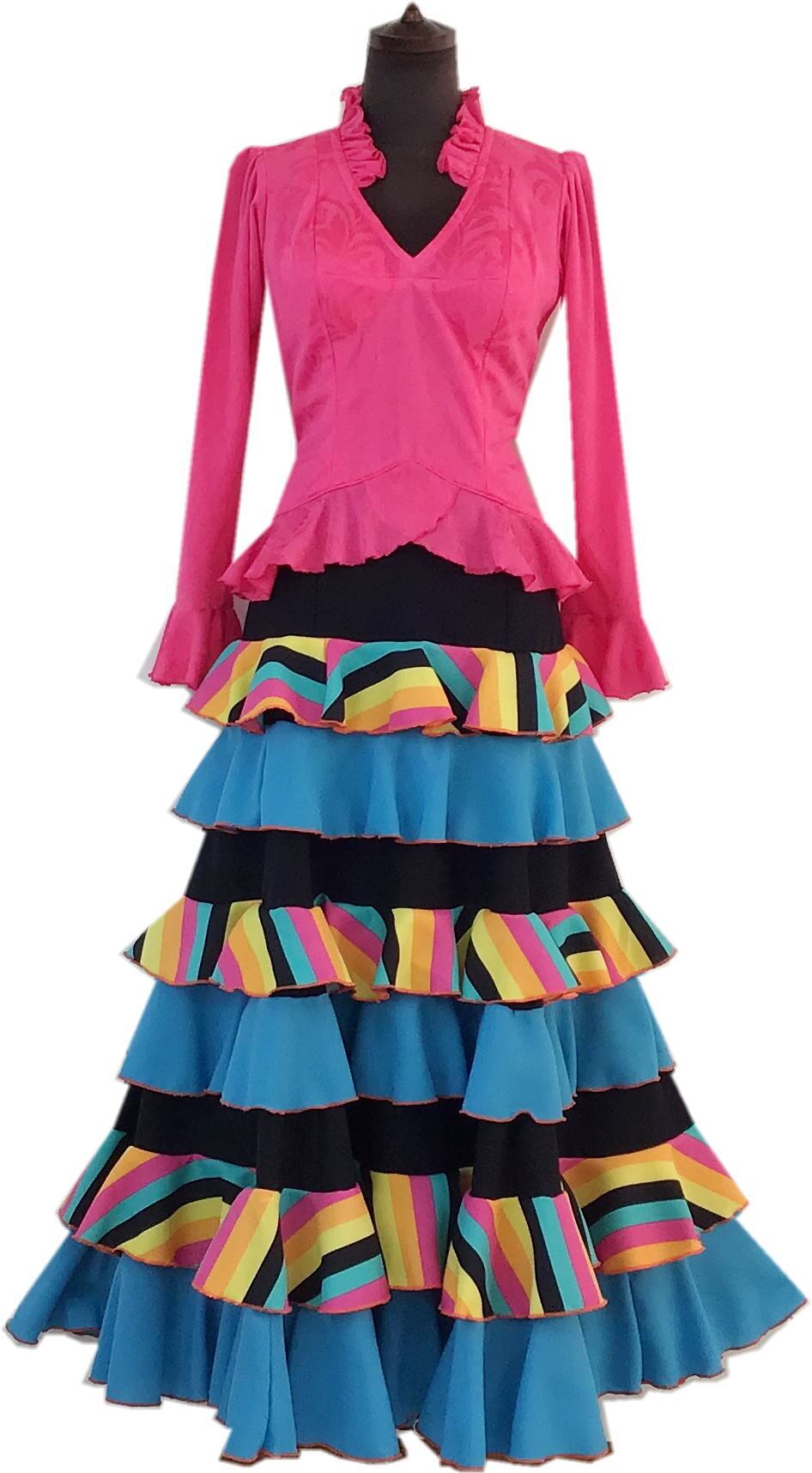 アトリエ貴美恵：フラメンコ衣装ツーピース～華やかなグリーン系