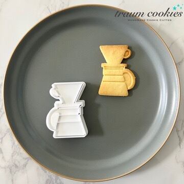 【単品販売】ドリップコーヒー・カフェのミニクッキー型 スタンプ付き【ドリッパー・ハンドドリップ・coffee】