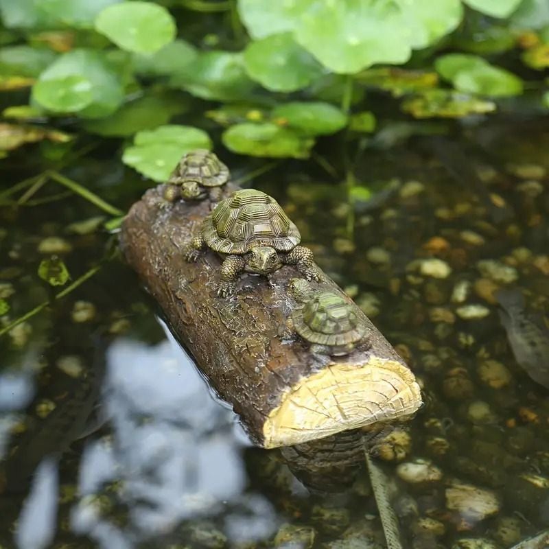 カメのオブジェ 池の装飾 フローティング 水に浮かぶ カメ 亀 池 庭
