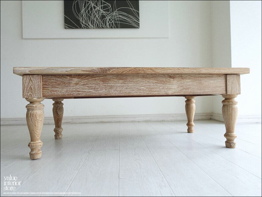 「 ホシノ様 サイズオーダー家具 」 オールドチーク総無垢 テーブルBOL/NW ローテーブル デスク 古材家具 机 ハンドメイド