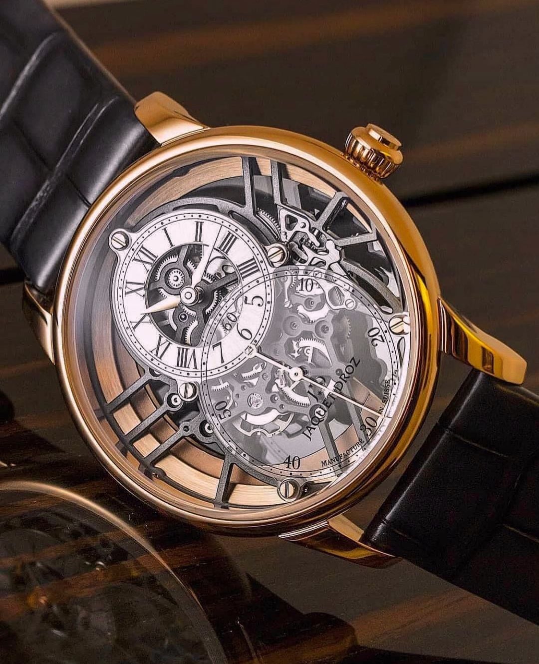 【JAQUET DROZ ジャケ・ドロー】GRANDE SECONDE SKELET-ONE RED GOLD　グラン・セコンド スケルトン（レッドゴールド）／国内正規品 腕時計