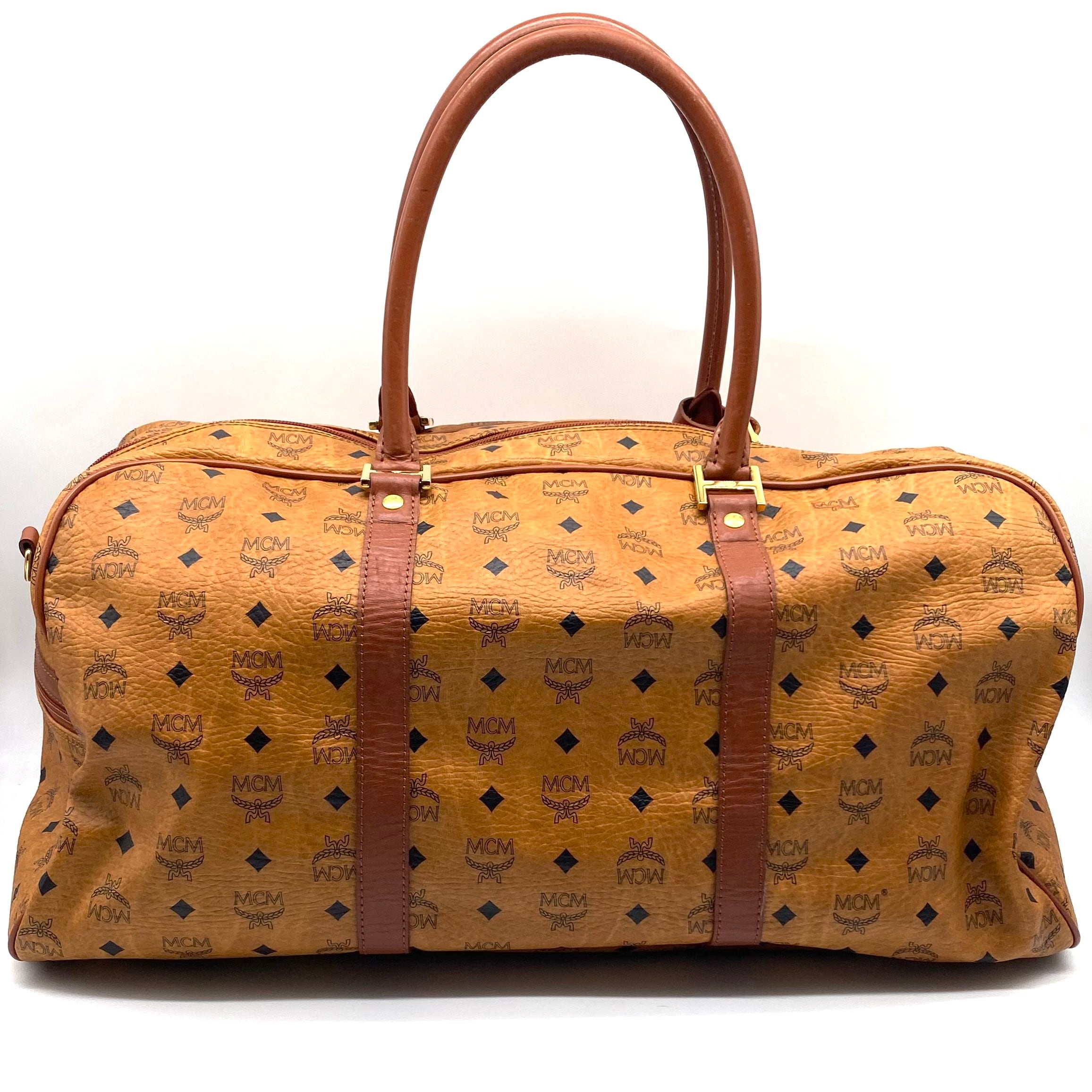 Vintage MCM Visetos Leather Boston Bag Cognac / ヴィンテージ  