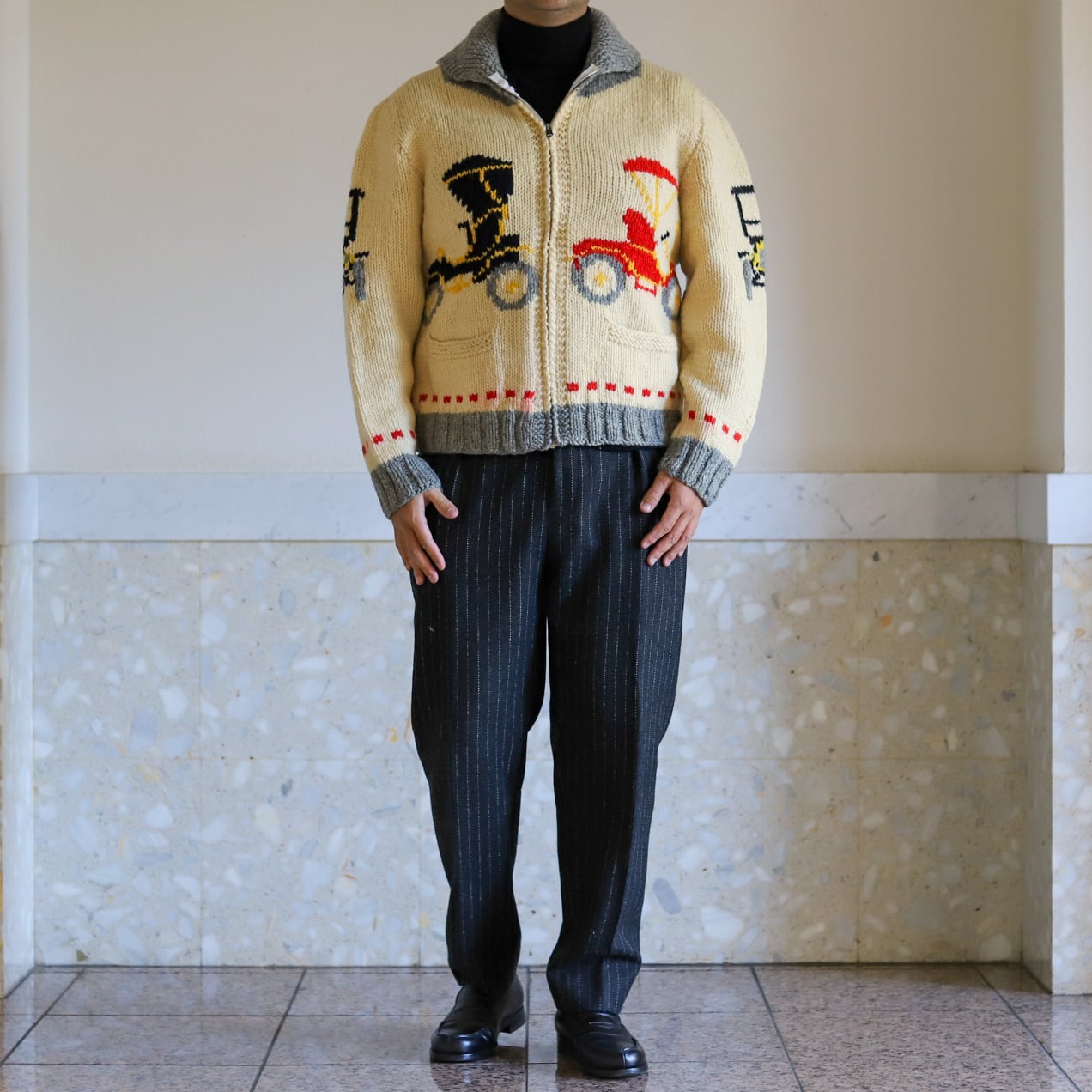極美品】60s special cowichan knit sweater made in USA classic car