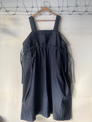 140WIDE OVERALL DRESS （indigo denim）