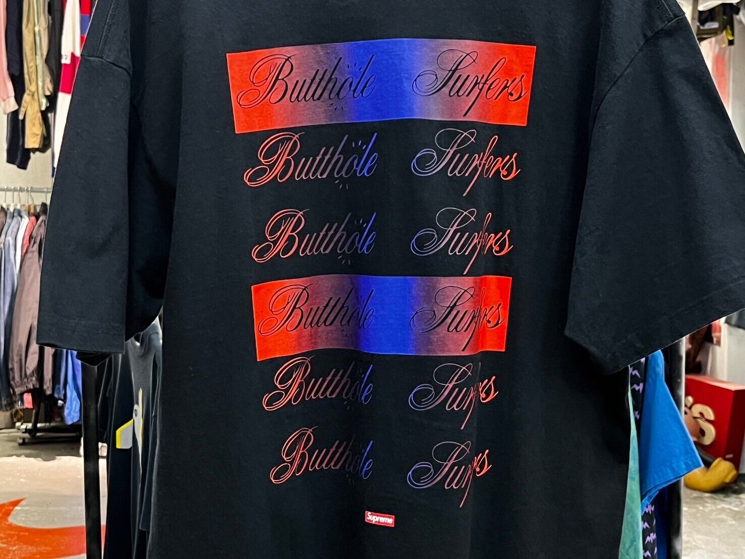 Supreme × BUTTHOLE SURFURS TEE BLACK XL 22875 | BRAND BUYERS OSAKA 