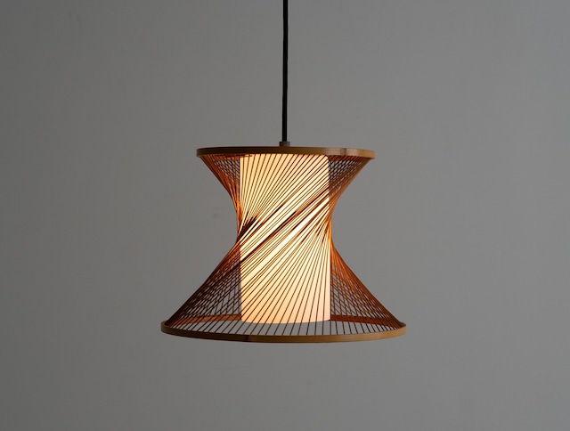 【送料無料】　ジャパニーズモダン　竹ひごと乳白ガラスのペンダントライト