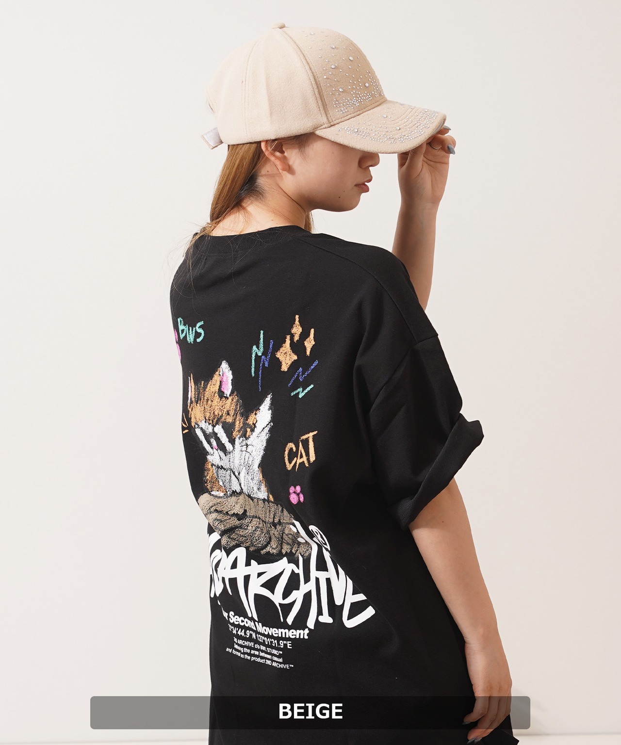 ◆フェイクメルトン ラインストーン キャップ◆ch-25116