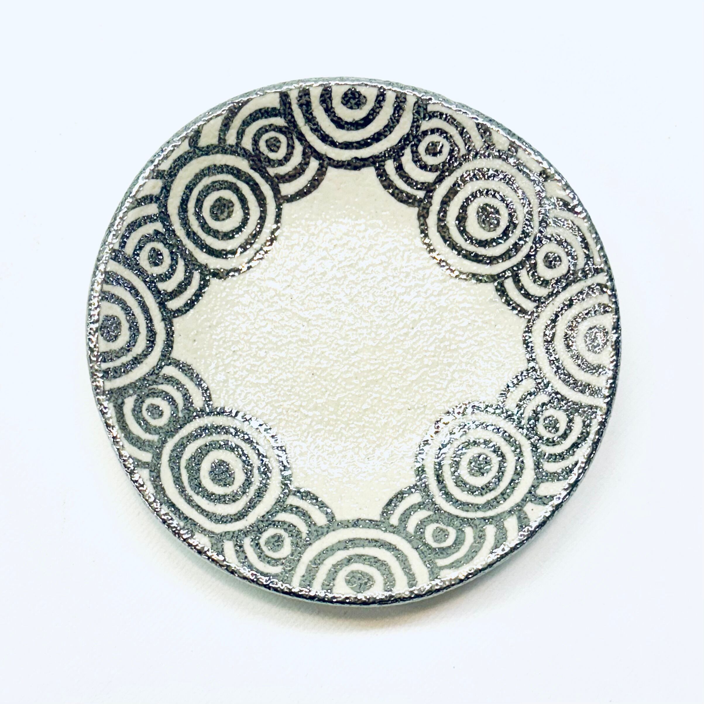 豆皿(プラチナ) 直径10cm (24062205)