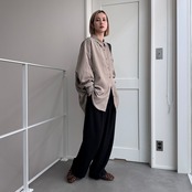 zipデザインオーバーSH/ベージュ