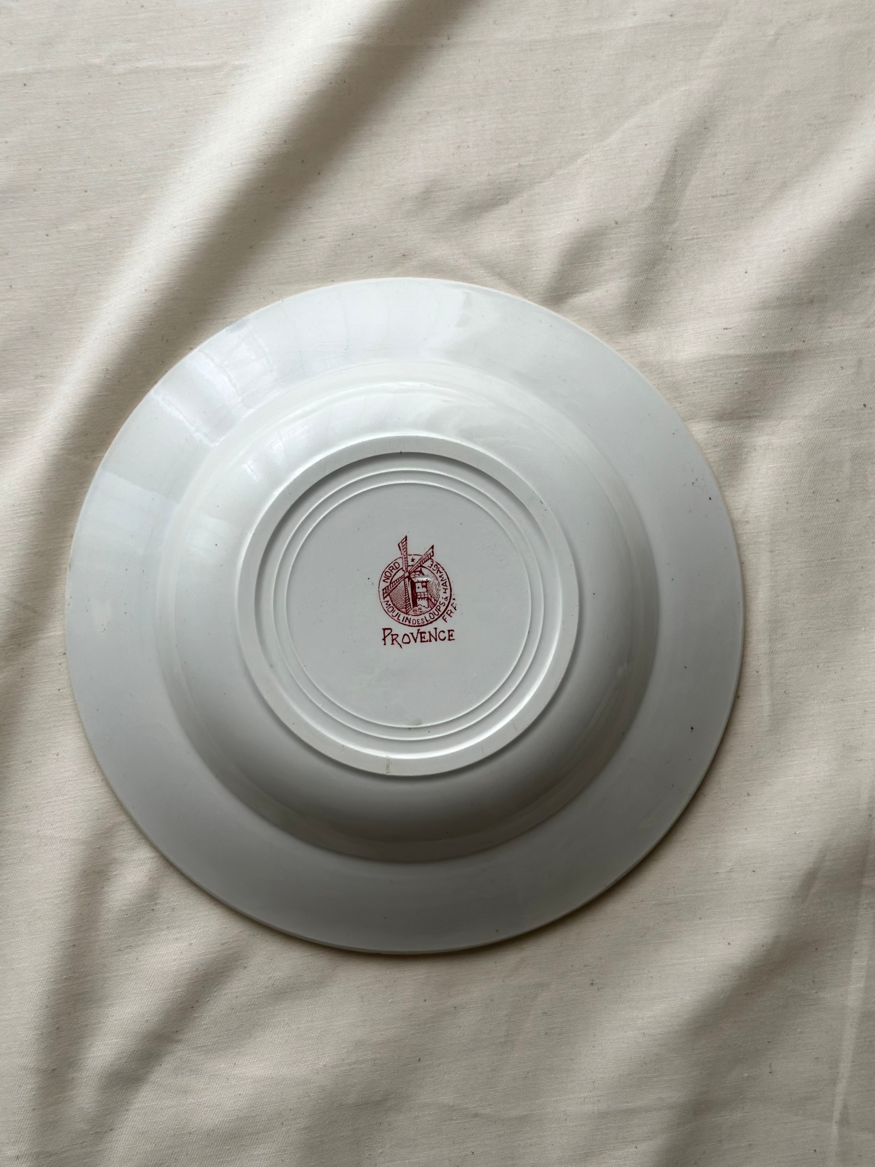 フランスヴィンテージ ムーランデルー スーププレート 6枚セット 深皿 ライン フランスヴィンテージ ムーランデルー スーププレート 6枚セット