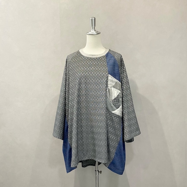 Raglan-T-shirts (gray/blue)【カクレミ】