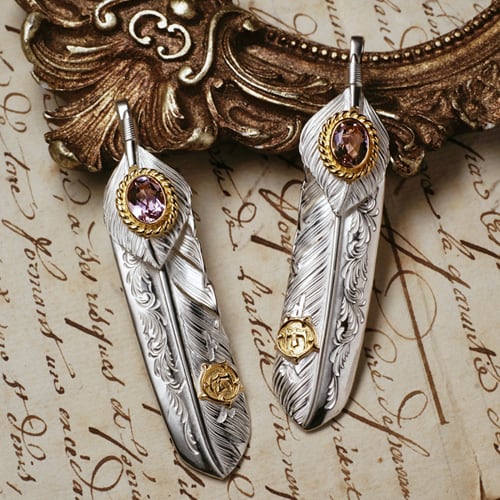 市場】【鷲見太郎 Pendant ペンダント】Lアラベスクフライトフェザー