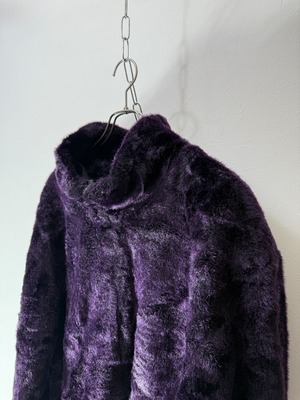 80~90’s USA made purple Faux Fur Jacket