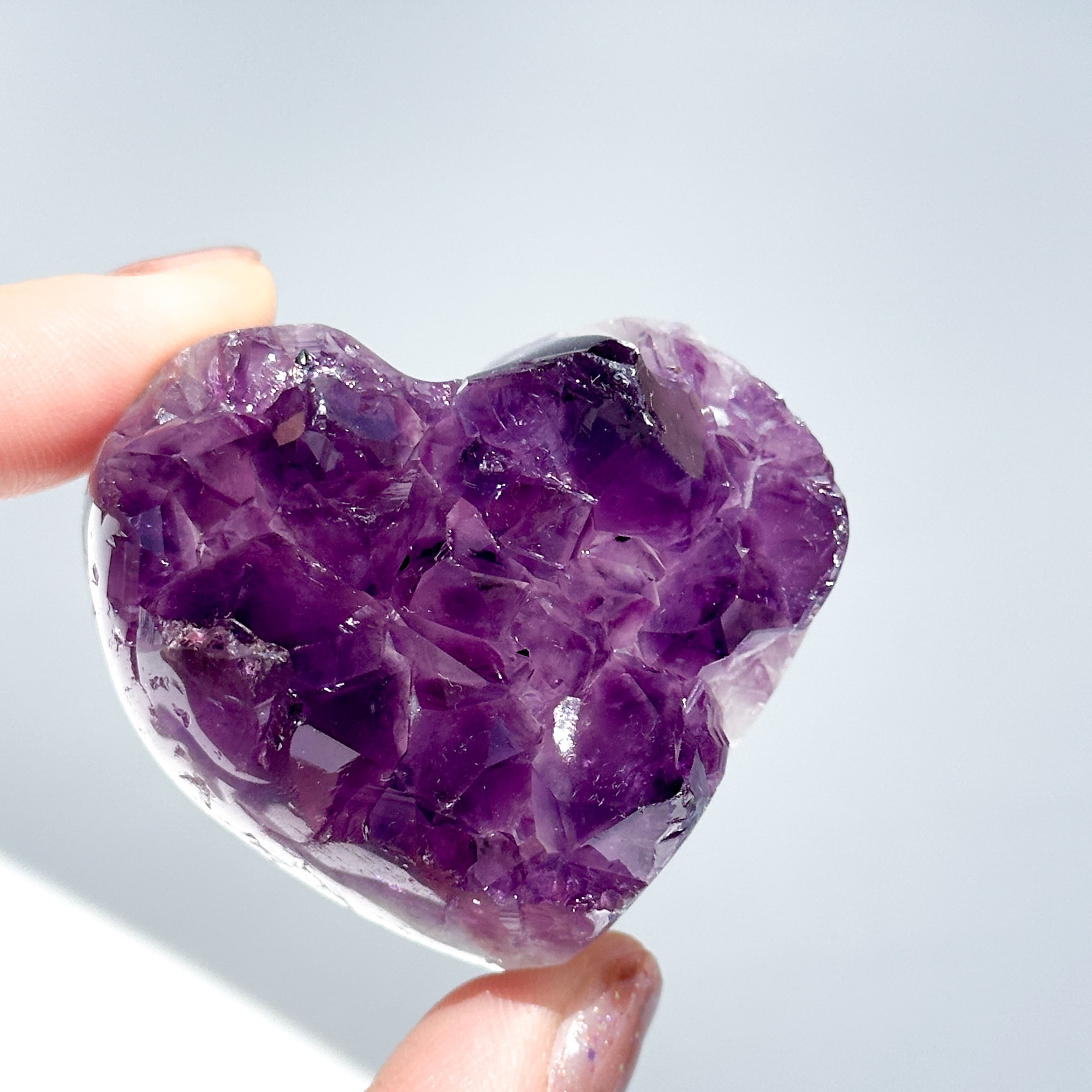 ウルグアイ産アメジスト ハート11◇ Amethyst ◇天然石・鉱石