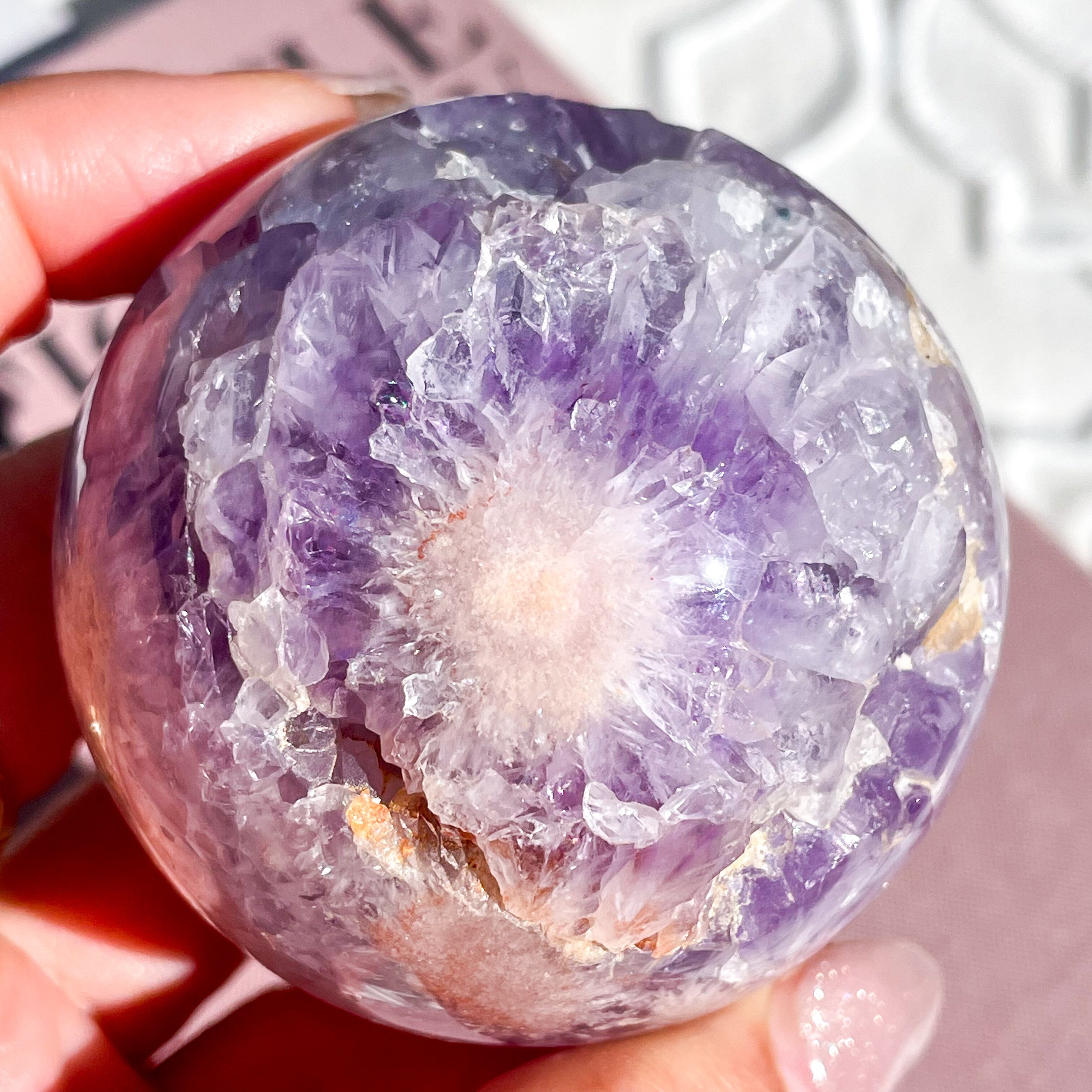 Amethyst & Flower Agate Sphere 1 ✧ アメジストフラワー