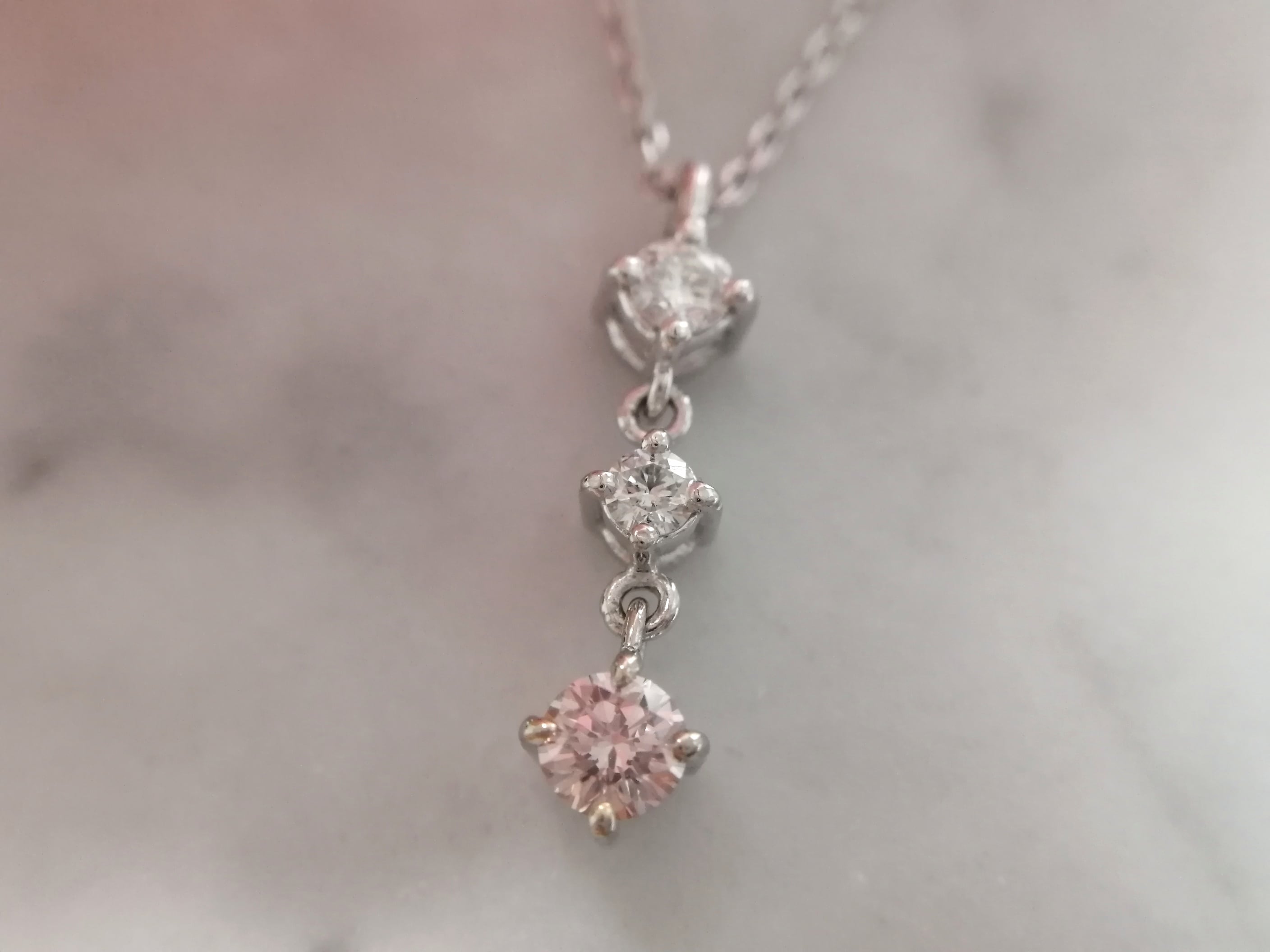 K18PG パヴェ ダイヤモンド ネックレス 1.00CT