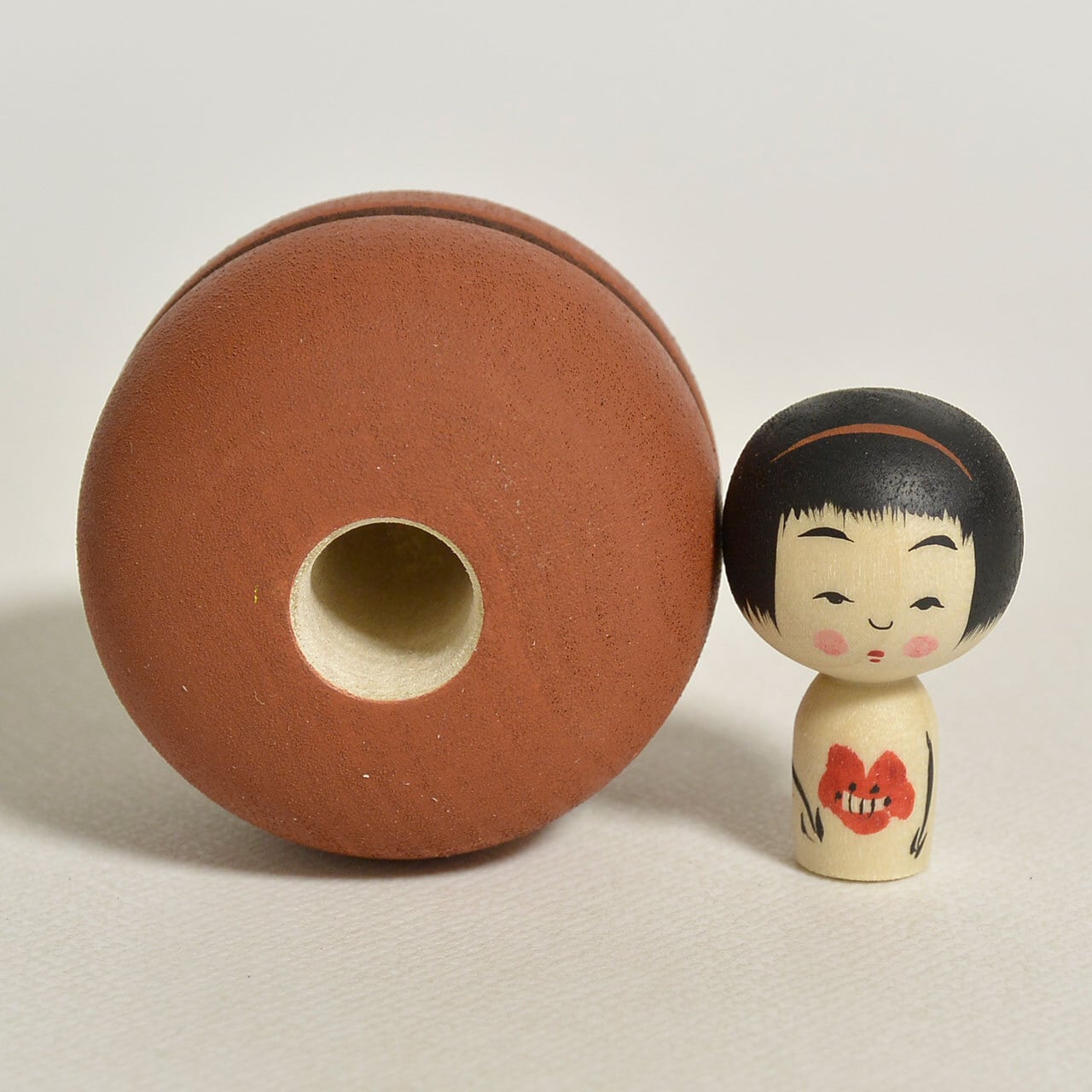 マカロンちゃんこけし 約1.5寸 約4.5cm 鈴木明 工人（作並系）#2376