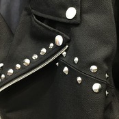 最高級ギャバウール リメイクライダースジャケット REMAKE WOOL RIDERS JACKET BLACK 【rd11】