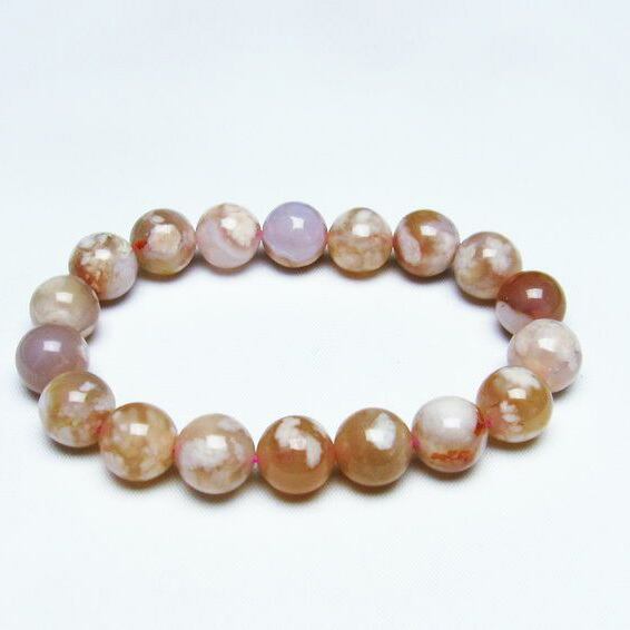 チェリーブロッサムアゲート ブレスレット 桜瑪瑙 12mm [M便 1/10] 111-24608