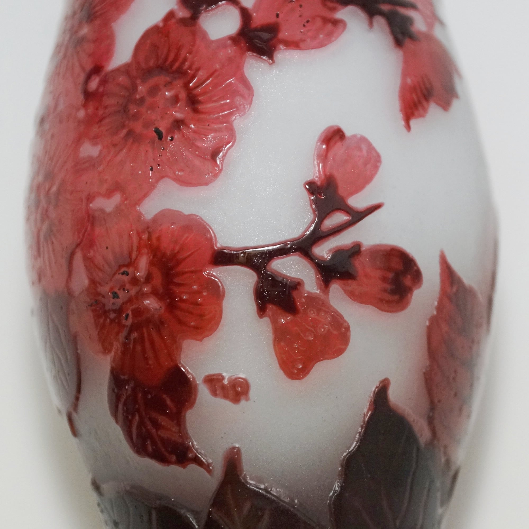 証明書付】【希少】 エミールガレ 花器 高13cm 幅6.5cm カメオ 証明書付】【希少】 エミールガレ 花器 高13cm 幅6.5cm カメオ