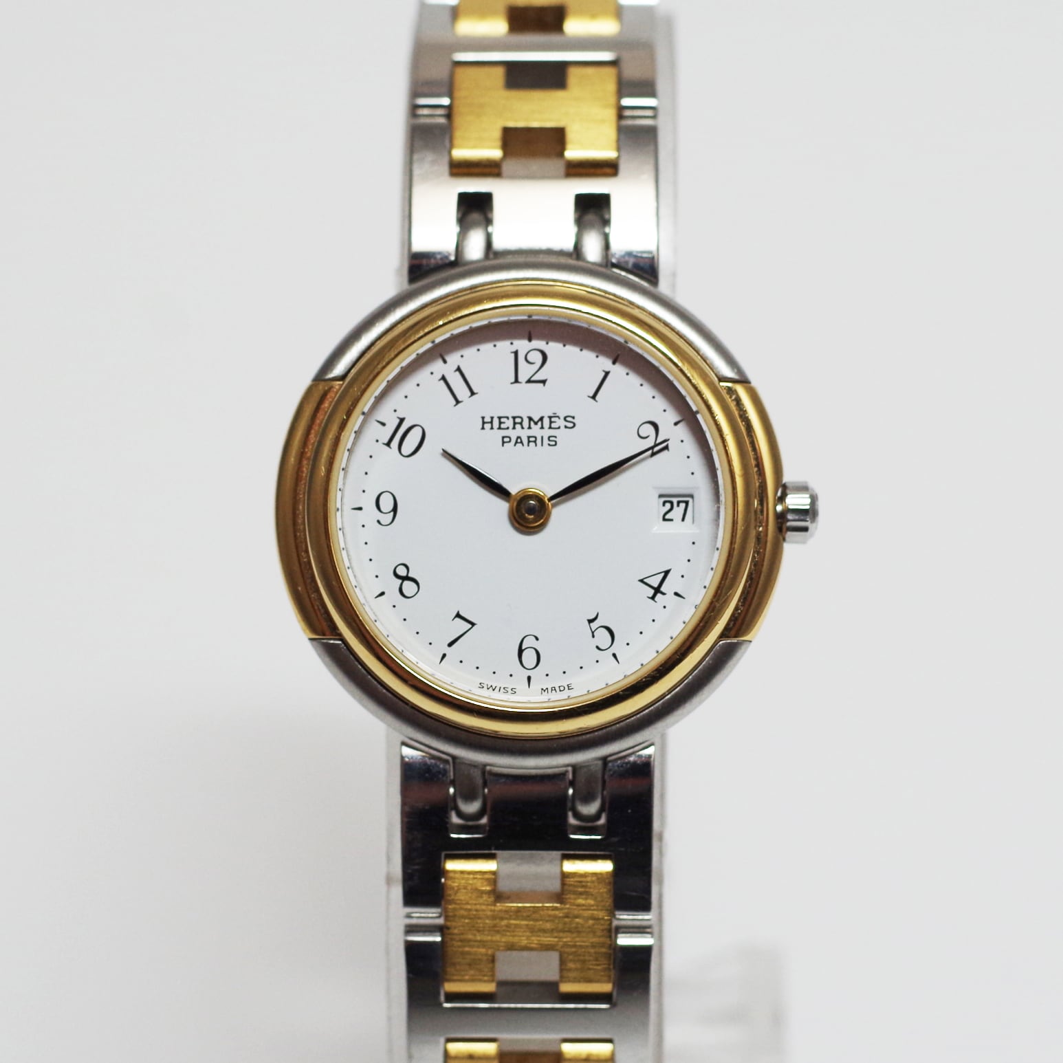 HERMES エルメス 腕時計 ウィンザー コンビカラー 白文字盤 - 時計