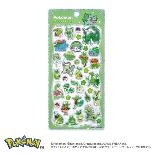 ポケモン プチドロップステッカー グリーン