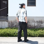 KUON(クオン) Arimatsu Shibori Camp Collar Shirt