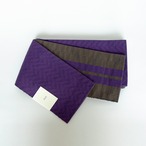 半巾帯「コットンスラブ」パープル： 天然素材の優しい風合いがコーディネイトの幅を広げます。