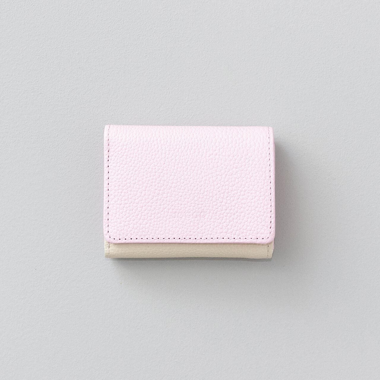 3つ折りミニ財布(エンボス) | サクラブルーム・アイボリーホワイト・ブリリアントスノー
