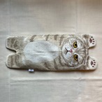 猫型大判【玄米ハーブカイロ】栽培中農薬や肥料を使わず育てたハーブ使用／ 選べるハーブ スコティッシュフォールド カバー付