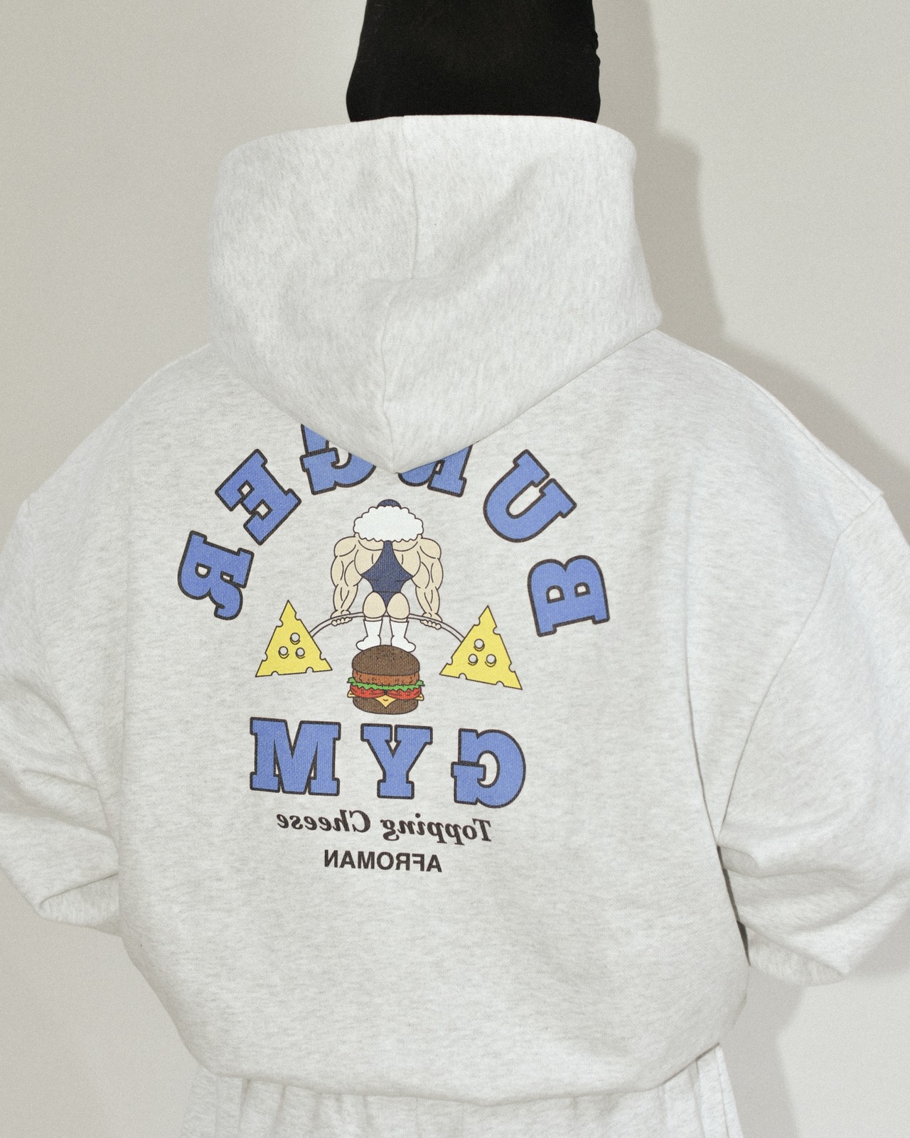 バーガージムジップパーカー アッシュ