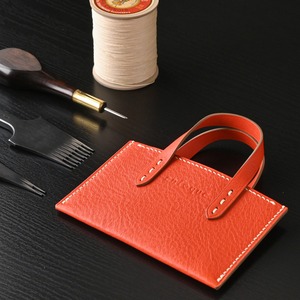 手縫い仕立てのカードケース&バッグチャーム イタリアンレザー