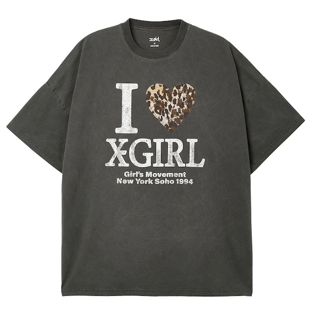 【x-girl】FADED I LOVE X-GIRL S/S BIG TEE DRESS【エックスガール】