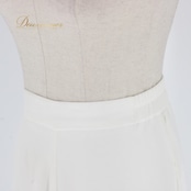 社交ダンス 衣装 スタンダード スカート レッスンウェア レディース Papillon ホワイト系 白 無地 フォーマル 練習着 シンプル ラウンドネック 丈長め フレアスカート ひらひら スカート単品 白スカート フォーマル練習 ダンスレッスン ダンス衣装 スタンダード用 ウエスト調整 きれいめ 清楚 無地シンプル ポリエステル 伸縮性 ポケットなし ファスナー ペチコート風 シワになりにくい ヨーロピアン ダンス ウェア 婦人用 レディース用 白コーデ 上品 エレガント コーデ映え コーラス 文化祭