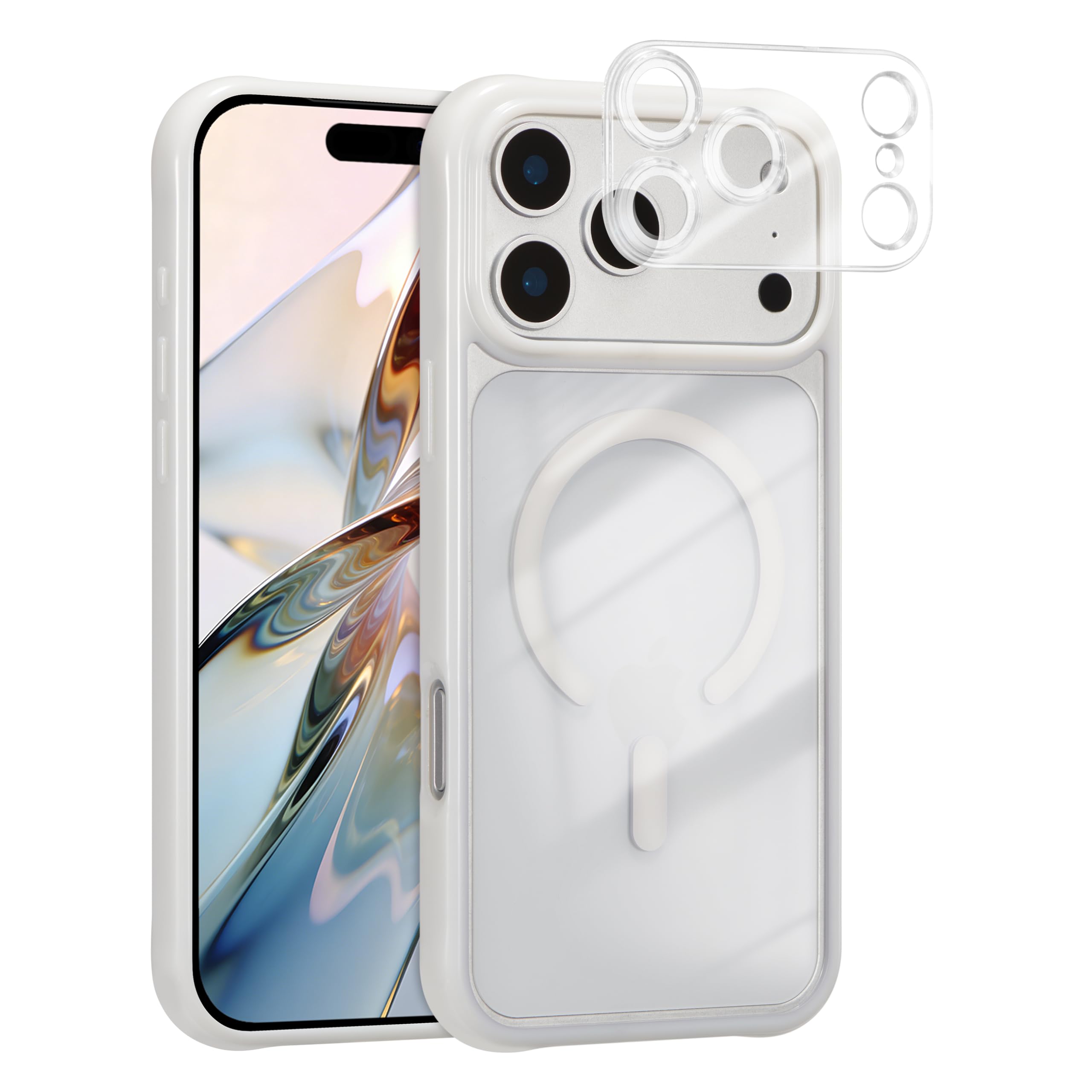 ZTOFERA for iPhone 18 Pro Max/17 Pro Max ケース シリコン MagSafe対応, ホワイト